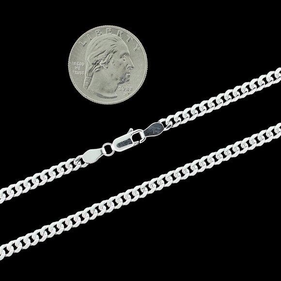 Real 925 SOLID Sterling Silver 4.5mm Miami Cuban Link Chain Necklace 26" inch - Picture 3 of 6